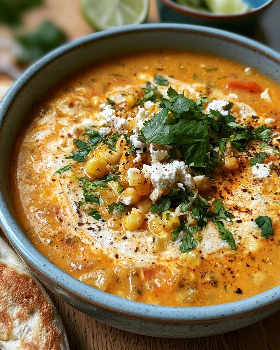 Mexican Street Corn Soup with Chicken 4 Mexican Street Corn Soup with Chicken