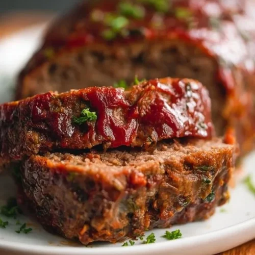 Moist Meatloaf with Sauteed Onions and Ketchup Glaze 2 Moist Meatloaf with Sauteed Onions and Ketchup Glaze