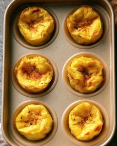 Muffin Tin Egg Bites with Bacon and Gruyere