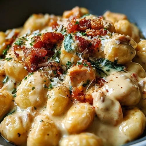 One Pan Crack Chicken Gnocchi with Bacon and Ranch