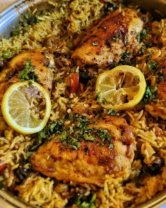 One Pan Mediterranean Chicken and Rice