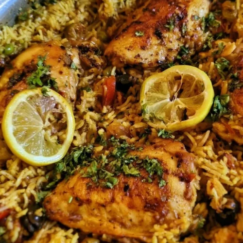 One Pan Mediterranean Chicken and Rice 2 One Pan Mediterranean Chicken and Rice