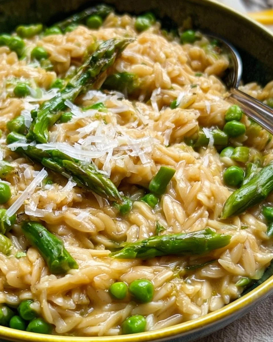 One Pot Asparagus Orzo with Peas 4 One Pot Asparagus Orzo with Peas