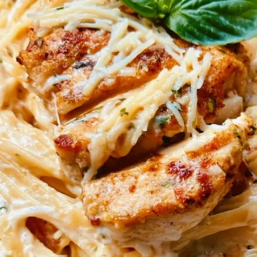 One Pot Chicken Alfredo with Parmesan and Romano