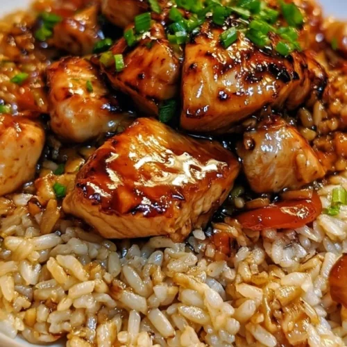 Oven Baked Honey BBQ Chicken Rice 2 Oven Baked Honey BBQ Chicken Rice