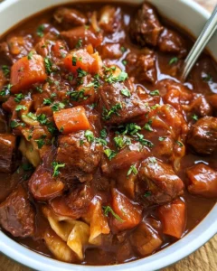 Paprika Beef Goulash with Caraway and Sour Cream