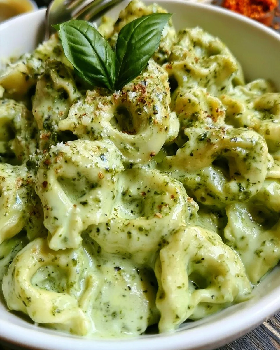 Creamy Pesto Alfredo Tortellini 3 Creamy Pesto Alfredo Tortellini