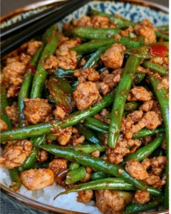 Sesame Ginger Turkey Green Beans
