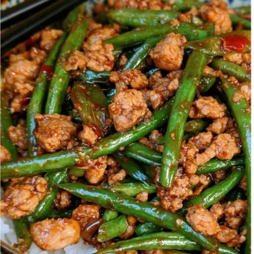 Sesame Ginger Turkey Green Beans 2 Sesame Ginger Turkey Green Beans
