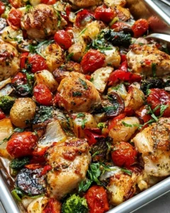 Sheet Pan Italian Chicken and Broccoli