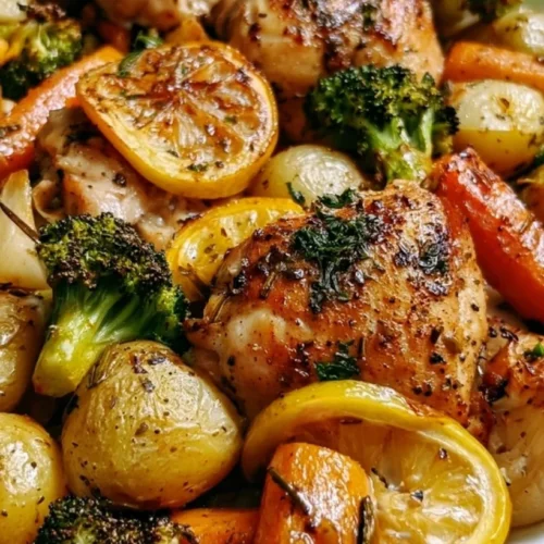 Sheet Pan Lemon Herb Chicken and Vegetables 2 Sheet Pan Lemon Herb Chicken and Vegetables