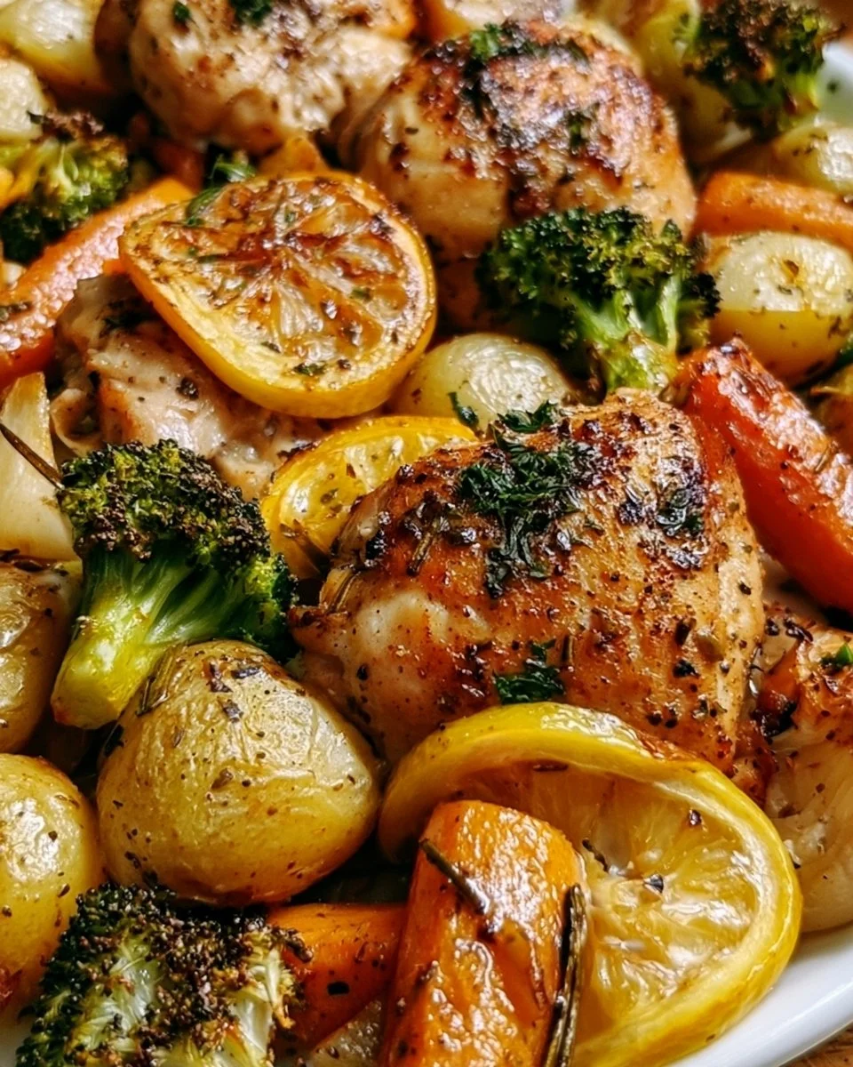 Sheet Pan Lemon Herb Chicken and Vegetables 1 Sheet Pan Lemon Herb Chicken and Vegetables