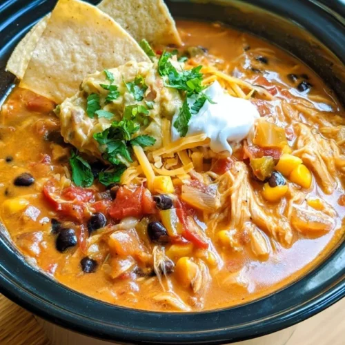 Slow Cooker Shredded Chicken Tortilla Soup 2 Slow Cooker Shredded Chicken Tortilla Soup