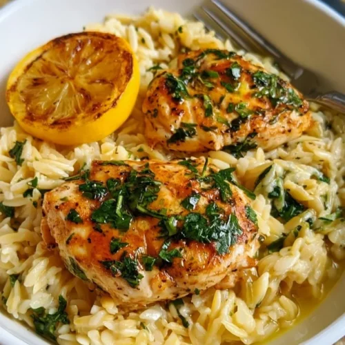 Skillet Lemon Chicken and Orzo with Fresh Parsley 2 Skillet Lemon Chicken and Orzo with Fresh Parsley