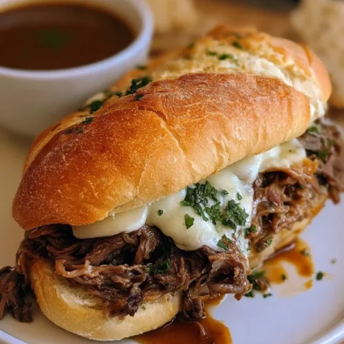 Slow Cooker French Dip Sandwiches with Provolone 2 Slow Cooker French Dip Sandwiches with Provolone