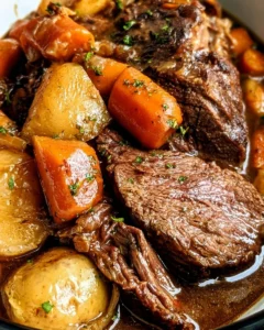 Slow Cooker Rump Roast with Potatoes and Carrots