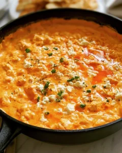 Stovetop Buffalo Chicken Dip with Cream Cheese