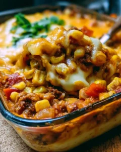 Taco Casserole with Tortilla Chips and Black Beans
