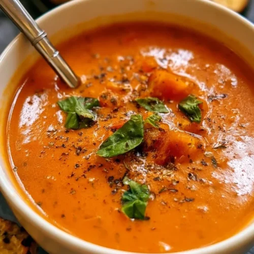 Tomato Basil Cream Soup with Fresh Basil 2 Tomato Basil Cream Soup with Fresh Basil