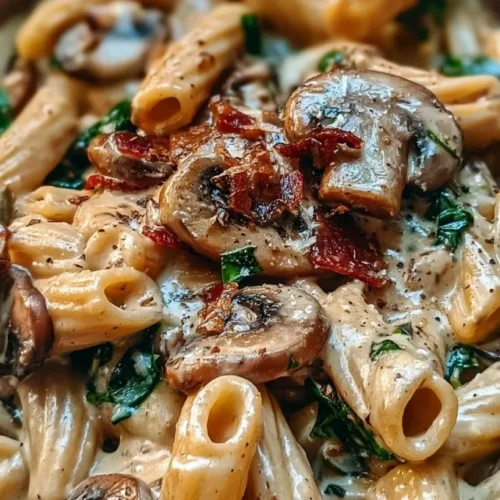 Creamy Tuscan Mushroom Pasta Skillet